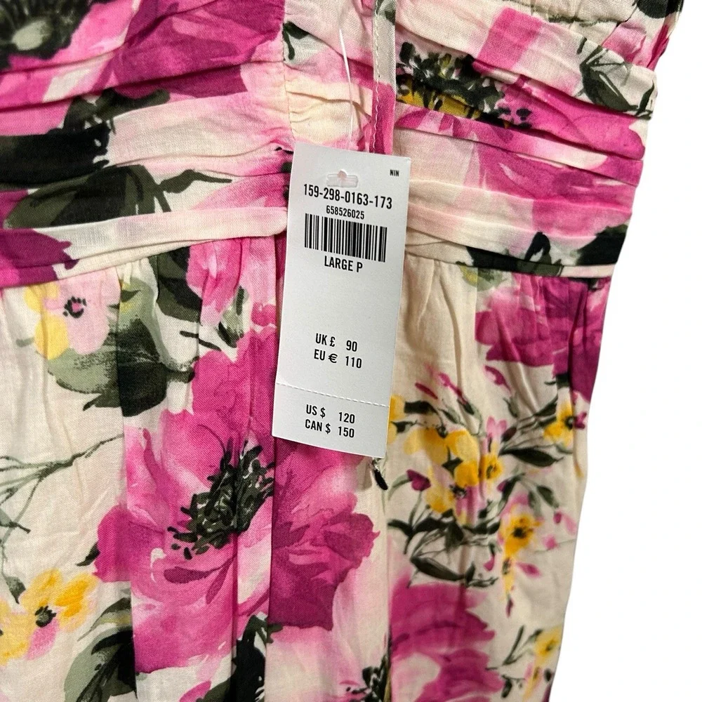 Abercrombie & Fitch Ruffle Tier Maxi Dress Size Large Petite LP‎ Floral $120